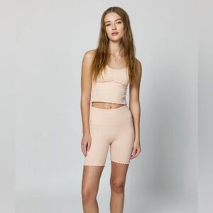 Spiritual Gangster Seamless Ruffle Biker Shorts Women’s Size S/XS